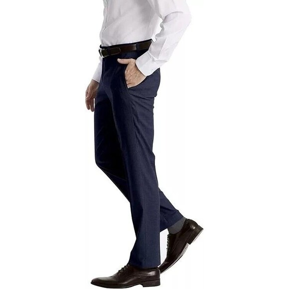 Calvin Klein Mens Size 38x30 Navy Blue Jerome Slim Fit Dress Pants Chinos - Picture 3 of 11